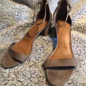 C Est 1946 Nude Strappy Sandal with Block Heel